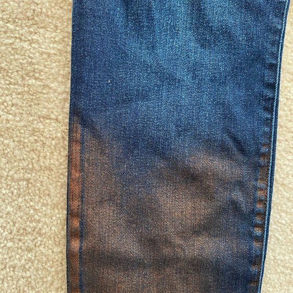 Gap 1969 26R Denim Legging Jean Metallic Dipped Hem Actual W 27 x I 28 3/4 - Picture 6 of 12